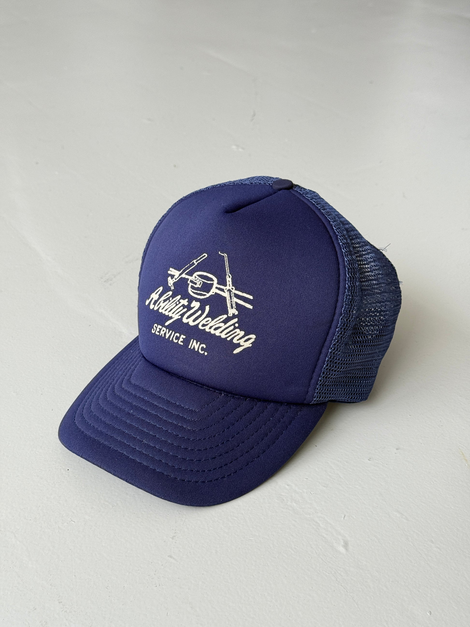 Navy Blue Ability Welding Vintage Foam and Mesh SnapBack Trucker Cap