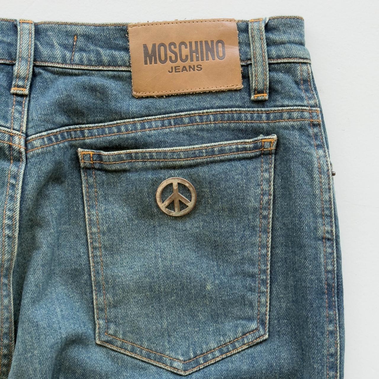 Blue Moschino Denim 90's Vintage Jeans - 32” x 29”