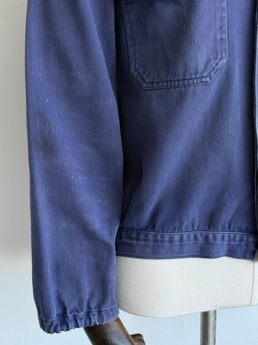 Blue French Vintage Workwear Chore Jacket CH484 - XS
