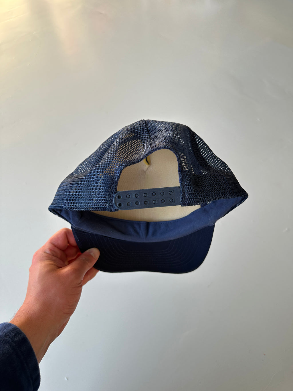 Navy Beatrice Cheese Vintage Foam & Mesh SnapBack Trucker Cap