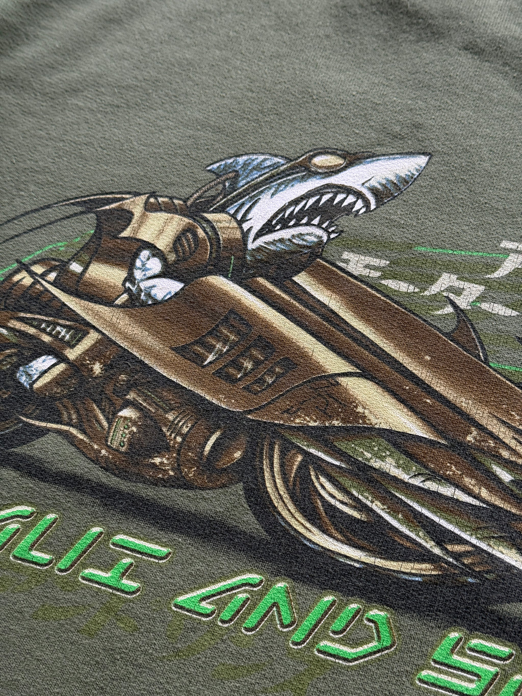 Maui and Sons Shark Racer Graphic 90's Vintage Sweatshirt - Large