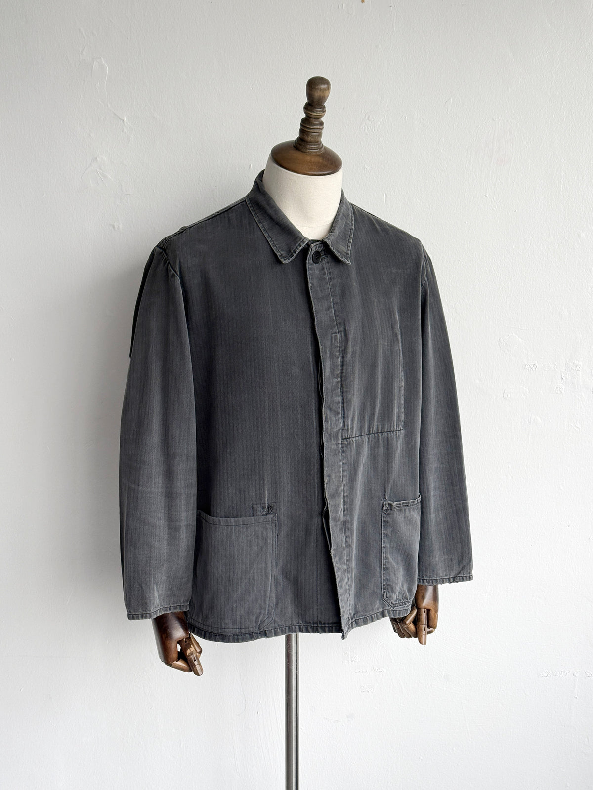 Grey Herringbone 70's Vintage Marquardt & Schulz Chore Jacket CH553