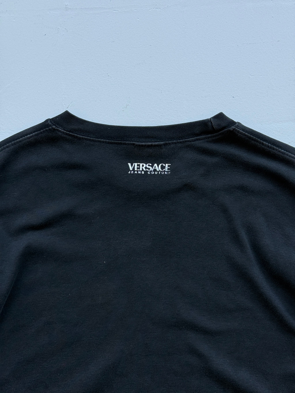 Black Versace 00's Vintage Womens Long Sleeve T-Shirt - UK 10