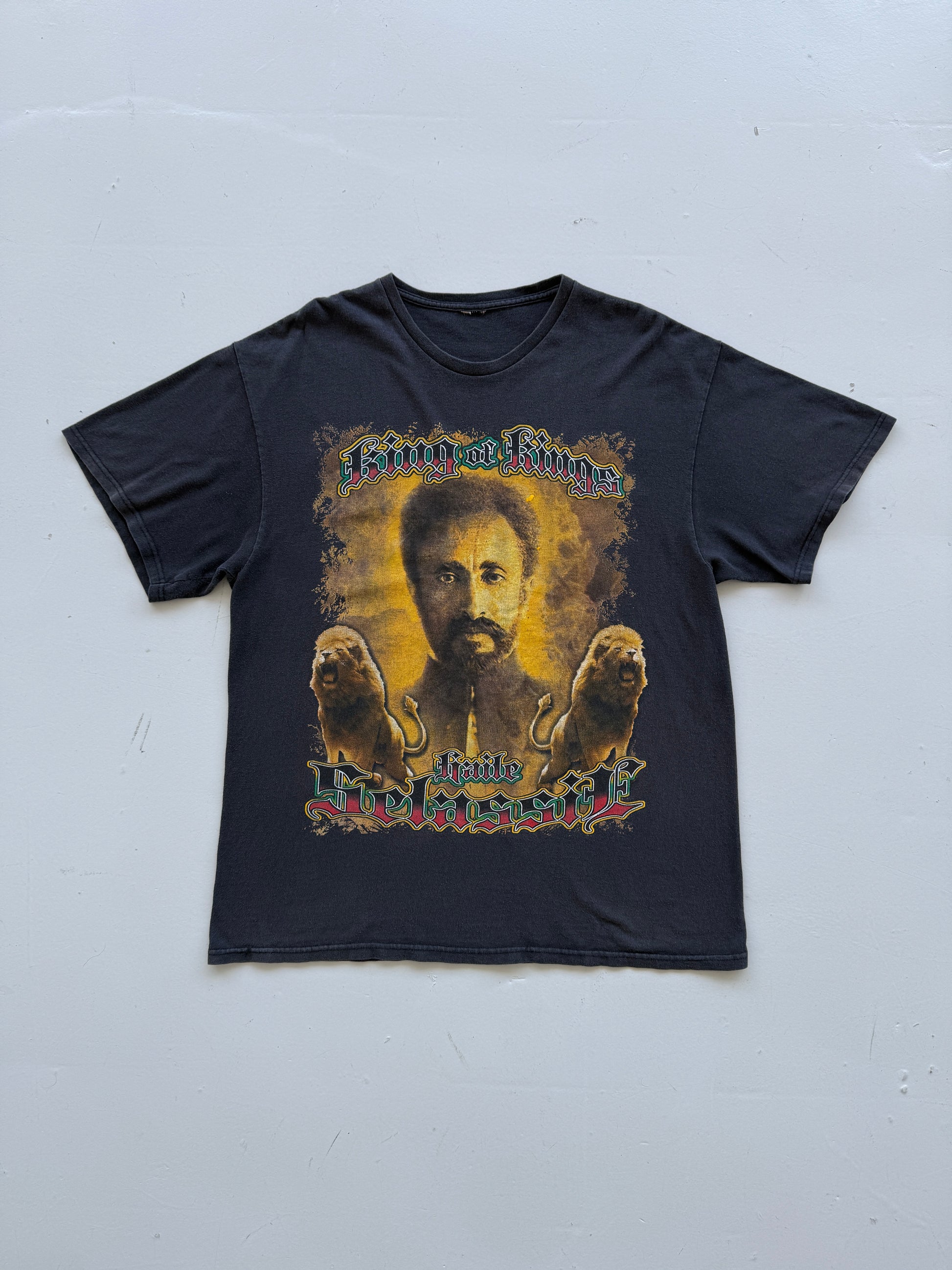 Black Heidi Selassie 00's Vintage Political Graphic T-Shirt - Large