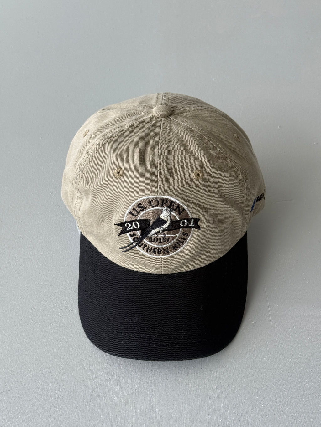 Khaki / Black US Open Golf 2001 Southern Hills Vintage Strapback Cap