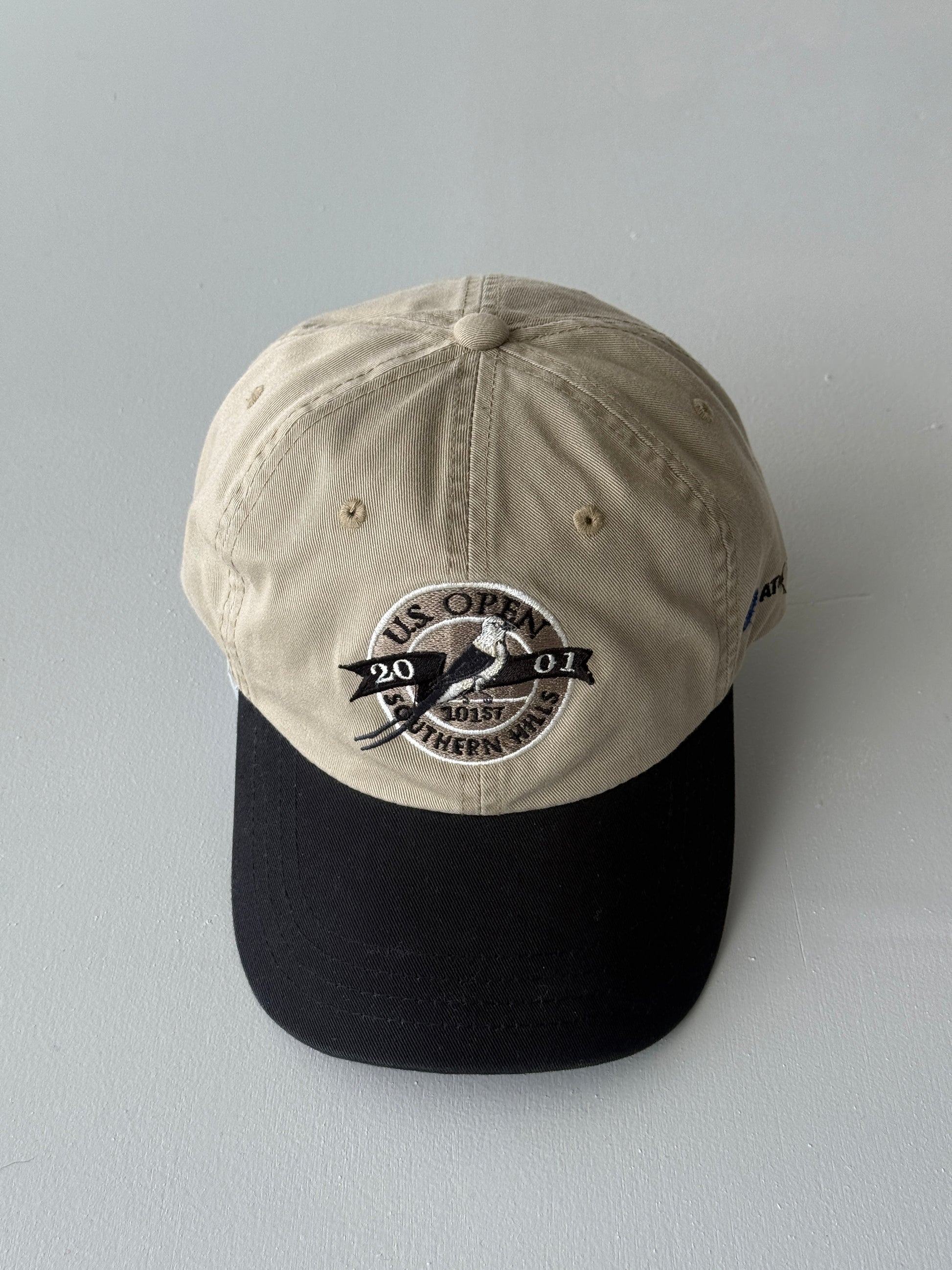 Khaki / Black US Open Golf 2001 Southern Hills Vintage Strapback Cap