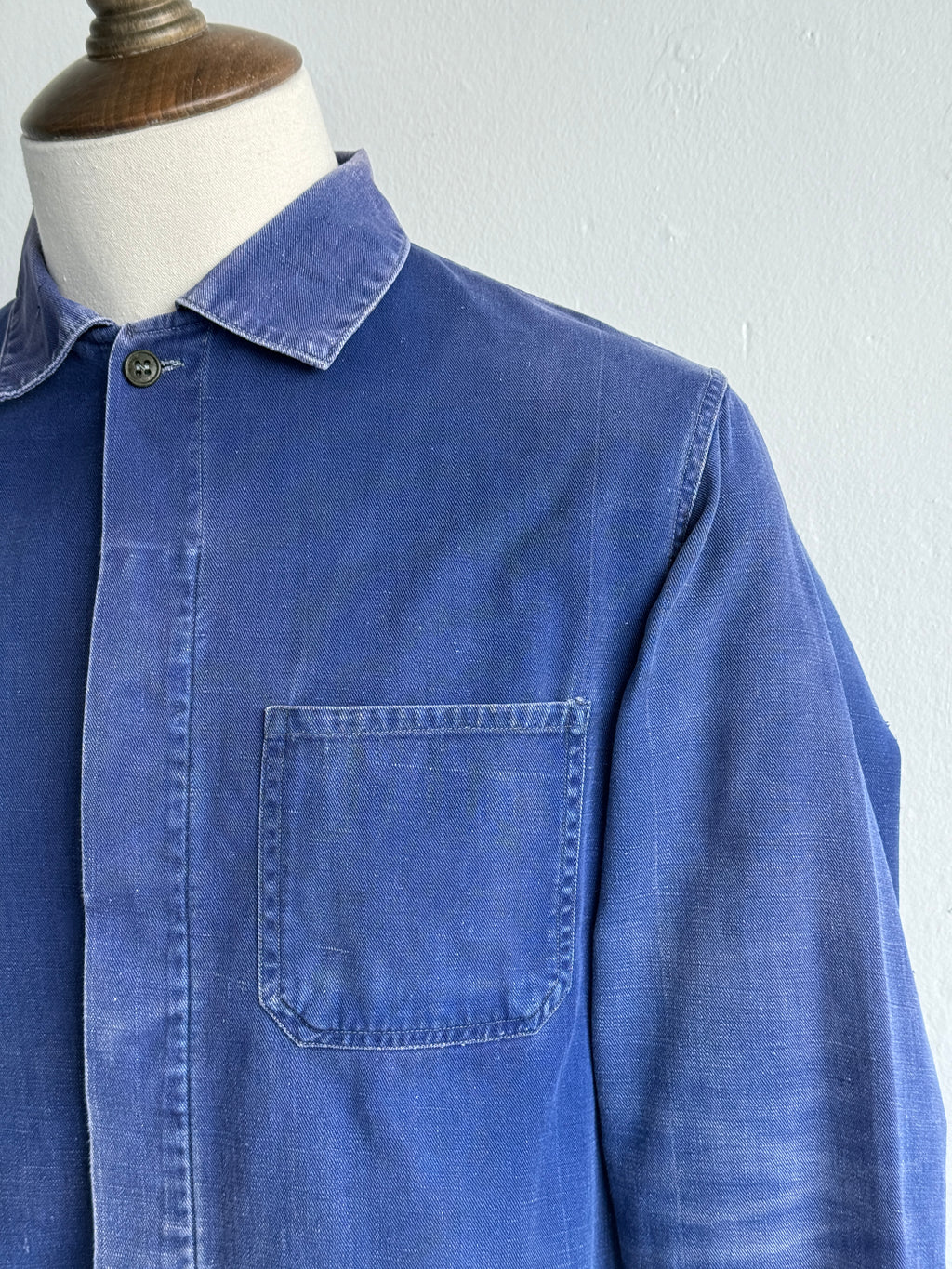 Blue French 1950's/60's Vintage Workwear Chore Jacket CH468 - Small