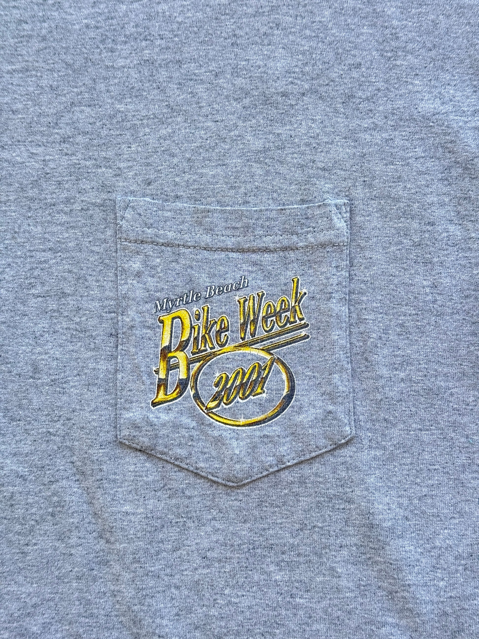 Grey Bike Week 00's Vintage Myrtle Beach Tourist T-Shirt - Large