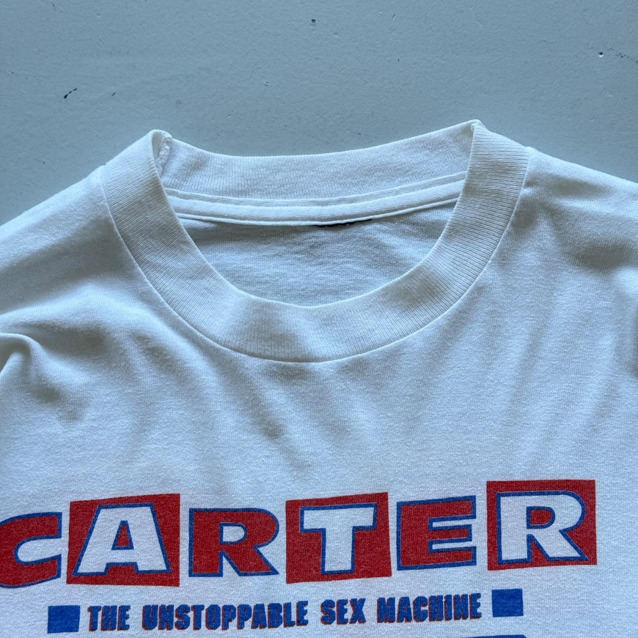 White Carter the Unstoppable Sex Machine 90s Vintage Graphic Long Sleeve T-Shirt - XL