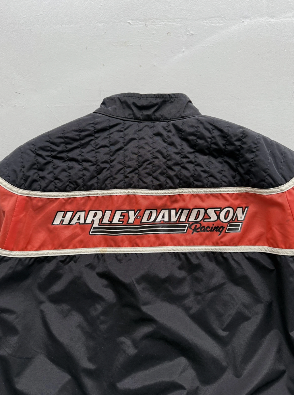 Black Harley Davidson 00's Vintage Made in USA Biker Jacket - Large