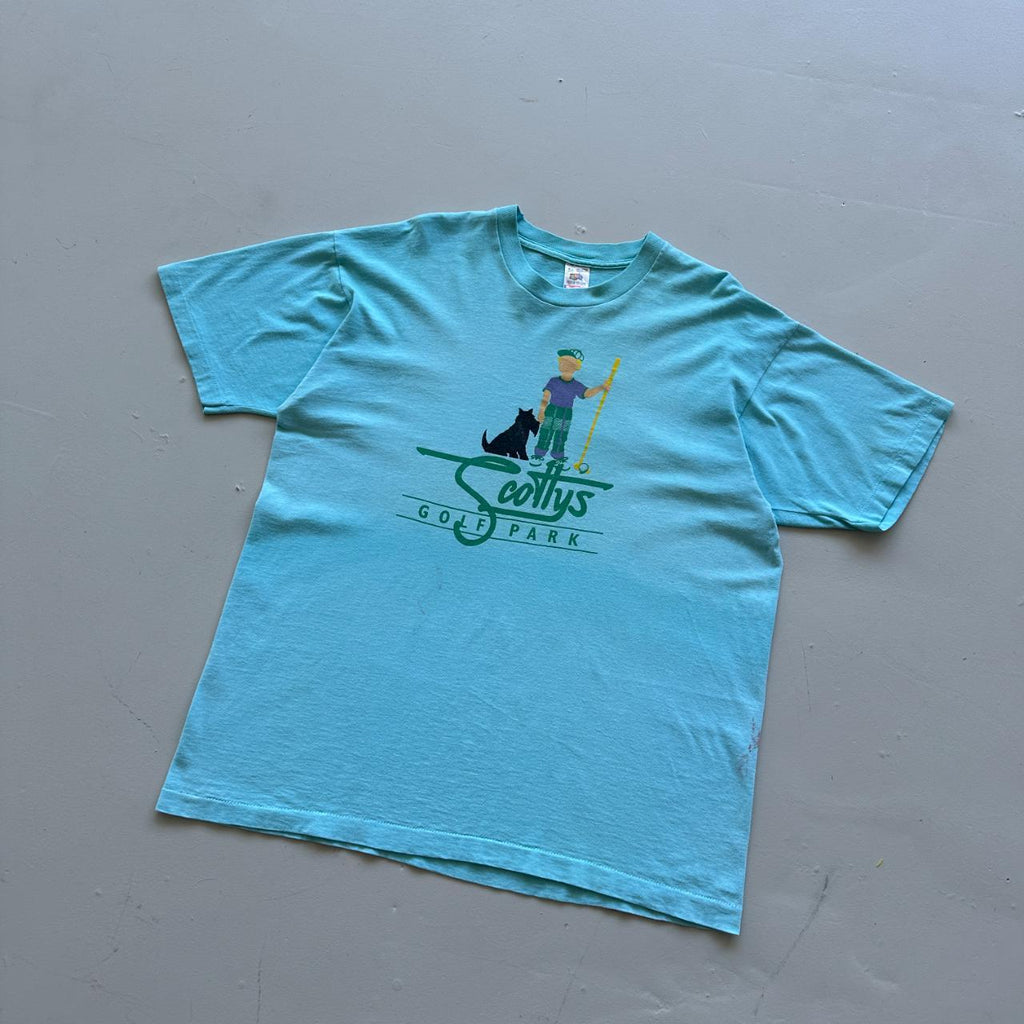Aqua Blue Scotty's Golf Park 90s Vintage T-shirt - XL