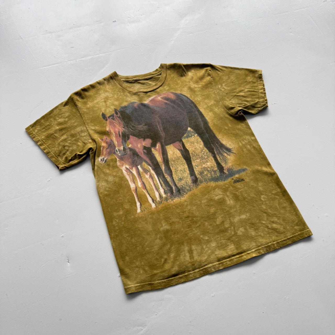 Faded Yellow Horse 90s Western Vintage Graphic T-Shirt - Large