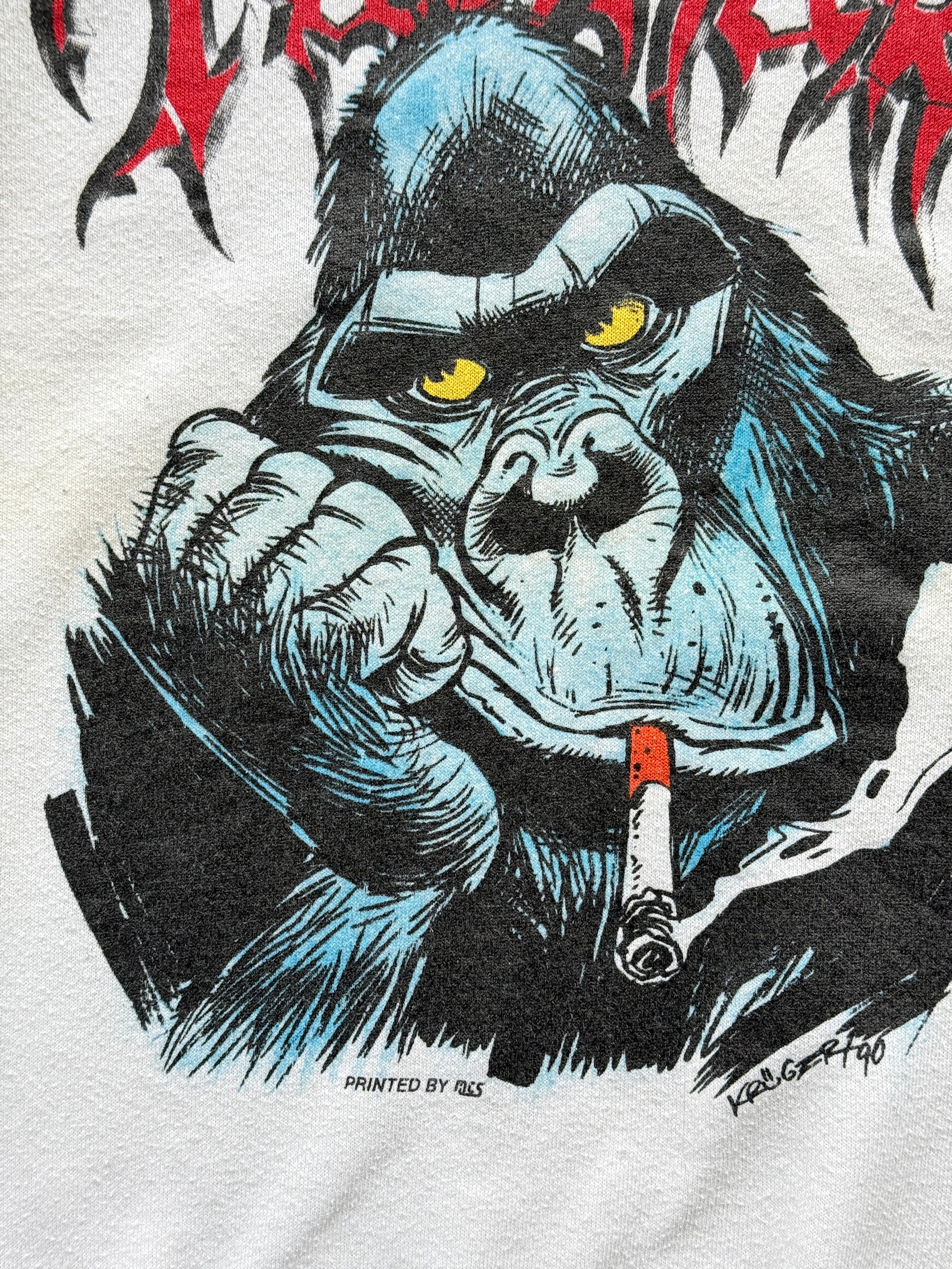 White Rare Tankard Metal Band Vintage Sweatshirt 90's Crewneck - Large