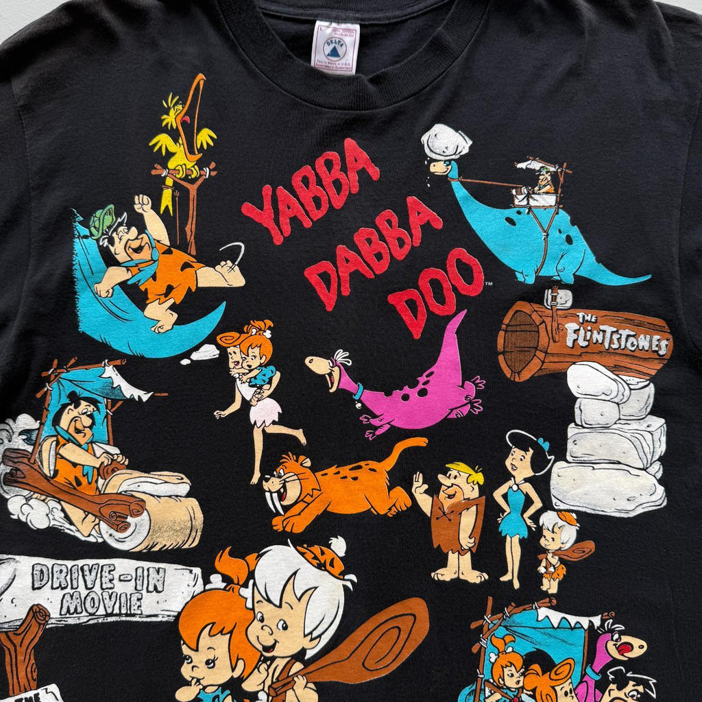 Black 1994 The Flintstones Yabba Dabba Do Rare Vintage 90's Band T-shirt - Large