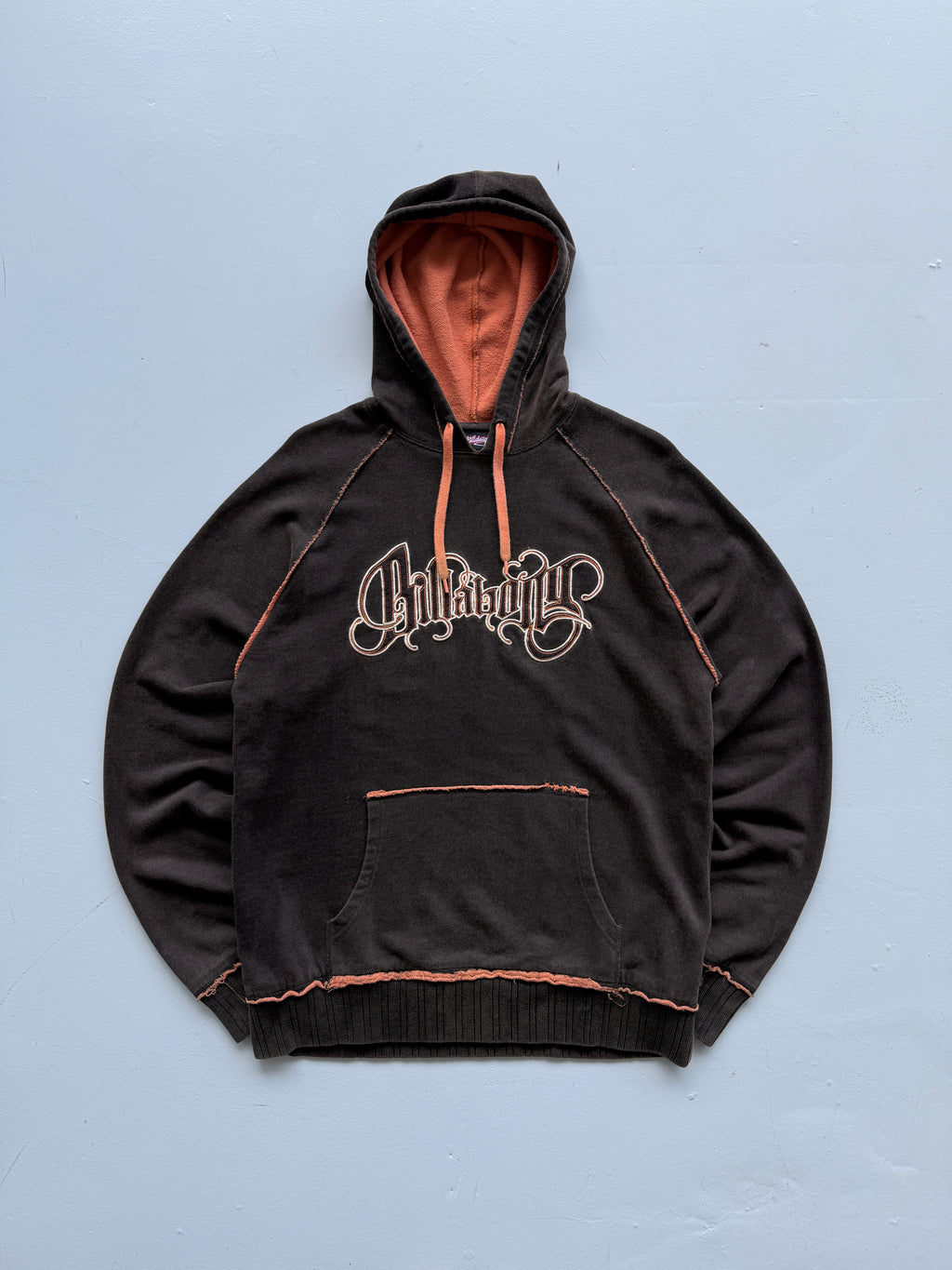 Brown Billabong 00's Vintage Y2K Surfer Graphic Hoodie - Medium