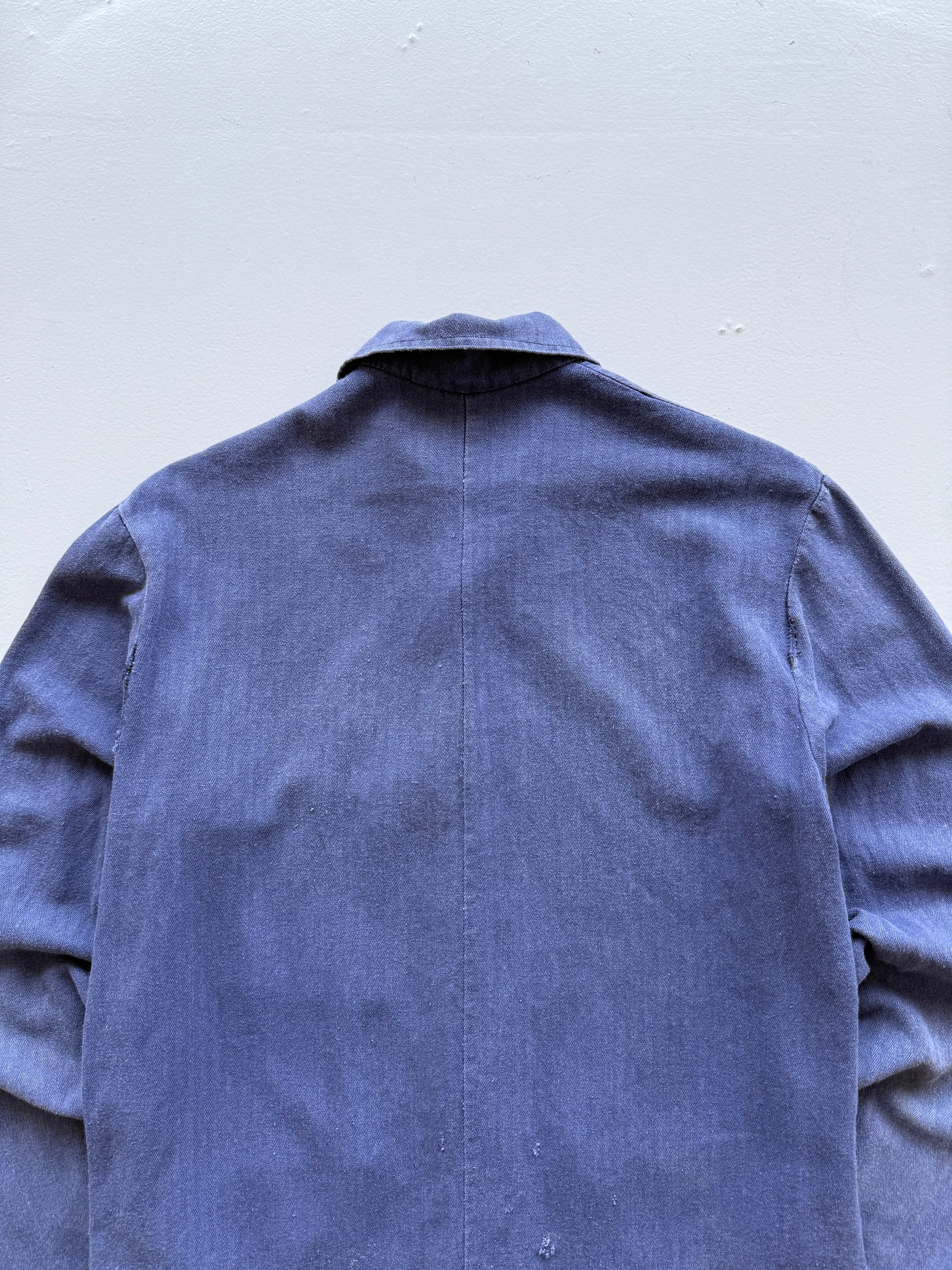 Navy French Workwear Vintage Herringbone Twill Chore Jacket CH038 - Slim Medium