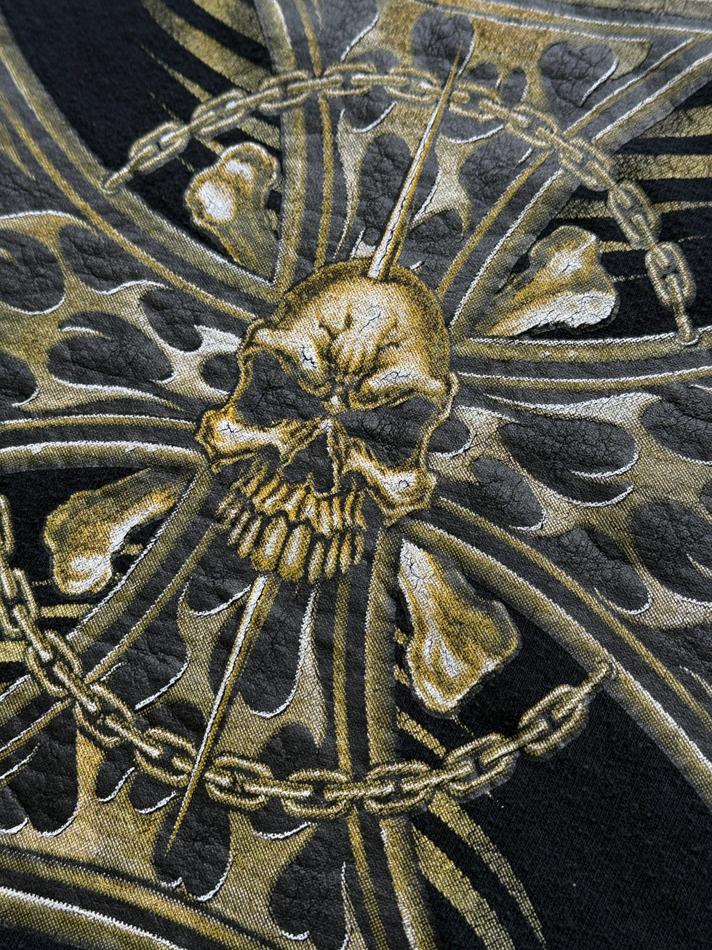 American Choppers Iron Cross Skull Y2K Vintage Hoodie - Large