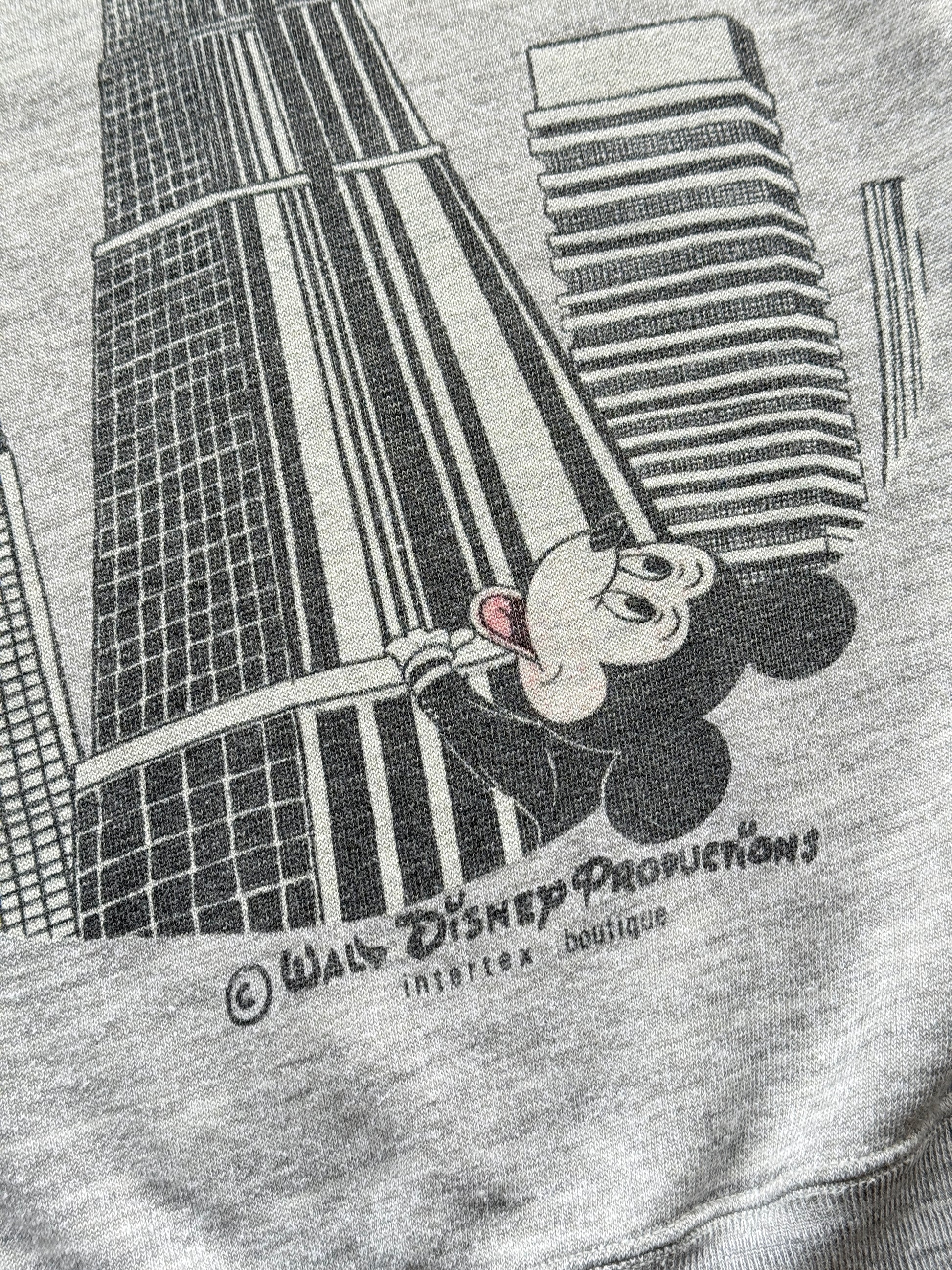 Grey Minnie Mouse 70's Vintage Disney Graphic Sweatshirt Jumper - Size 8