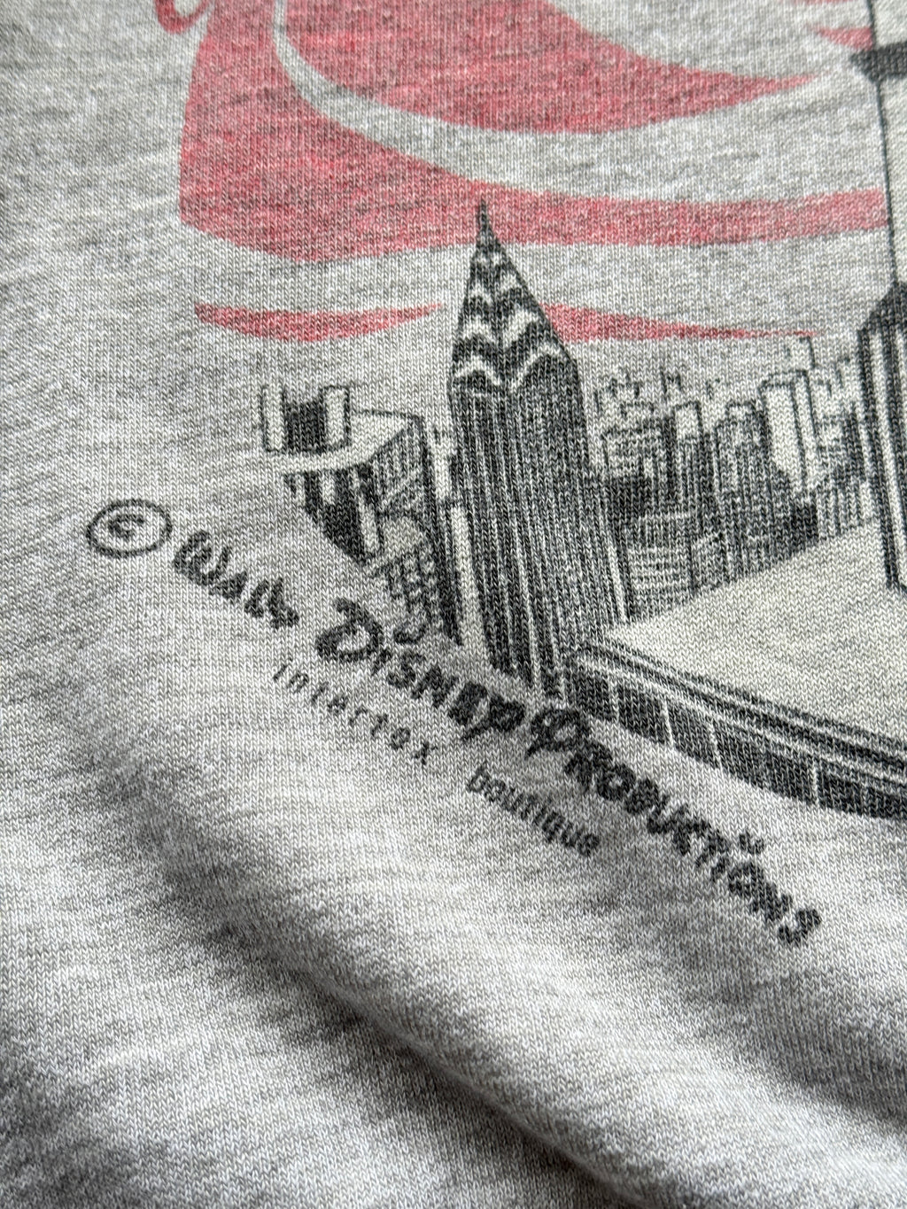 Grey Minnie Mouse 70's Vintage Disney Graphic Sweatshirt Jumper - Size 8