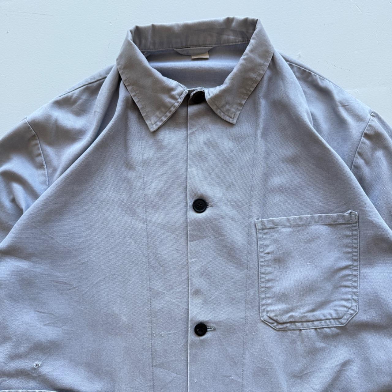 Faded Blue French Workwear 80’s Vintage Chore Jacket CH022 - Large