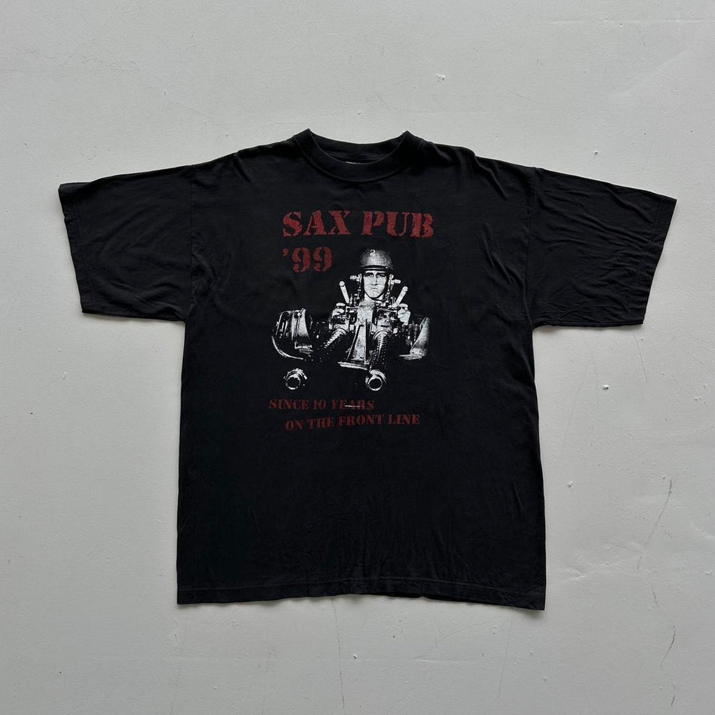 Black Sax Pub Punk? Vintage 90's T-shirt - XL