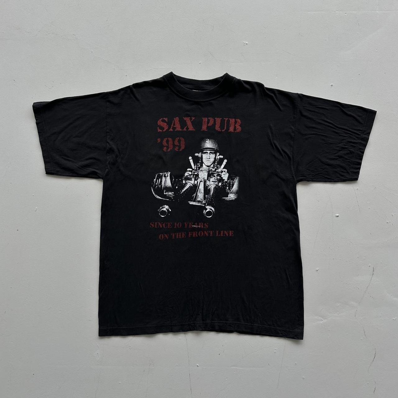 Black Sax Pub Punk? Vintage 90's T-shirt - XL