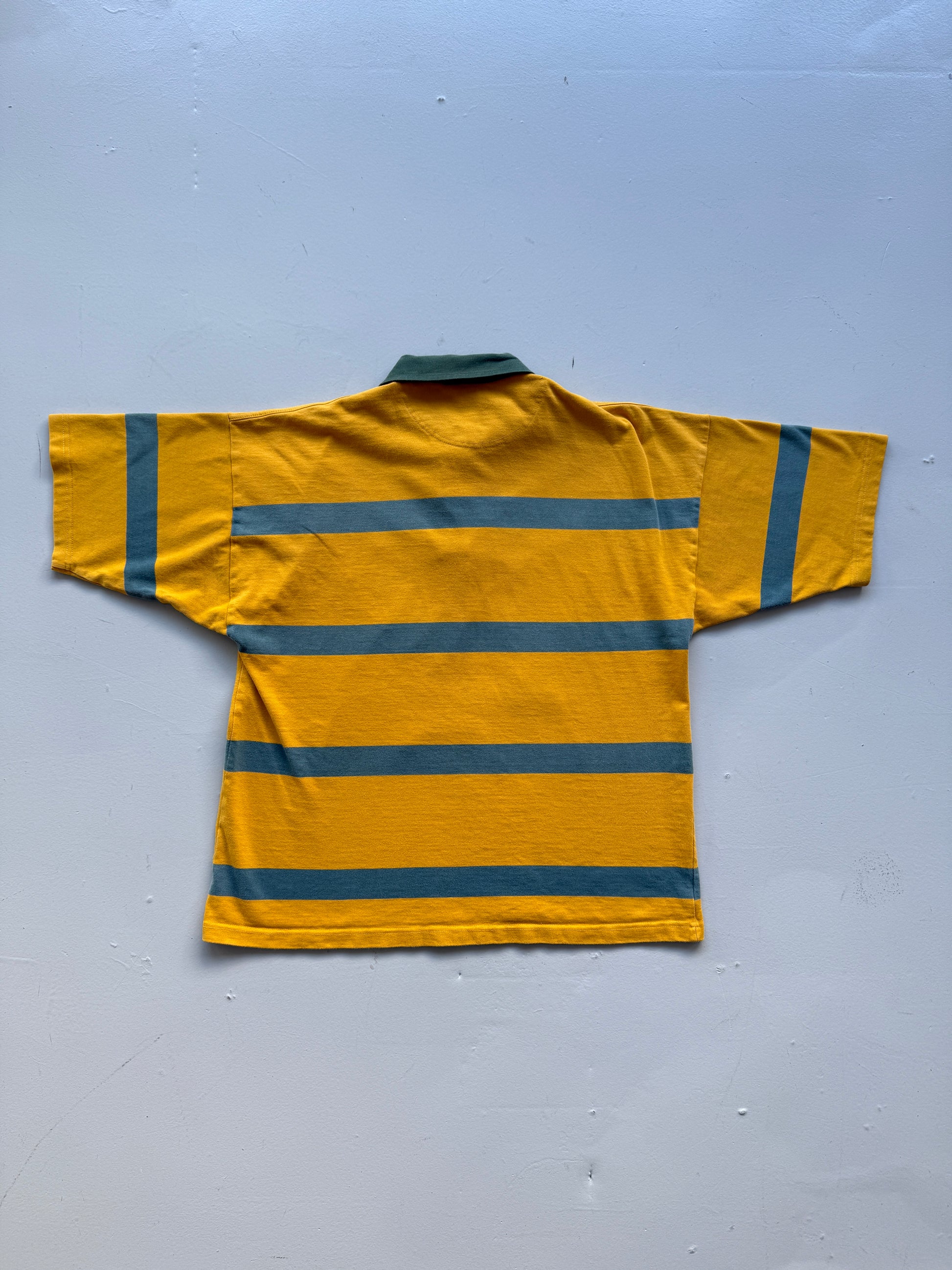 Yellow Australia 90's Vintage Short Sleeve Rugby Jersey - Medium