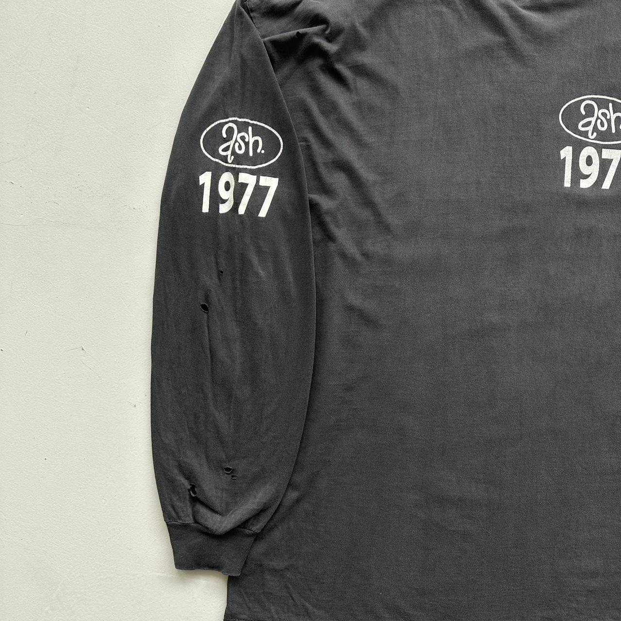 ASH Faded Black 1977 Long Sleeve Brit Pop 90s Vintage T-shirt - Large