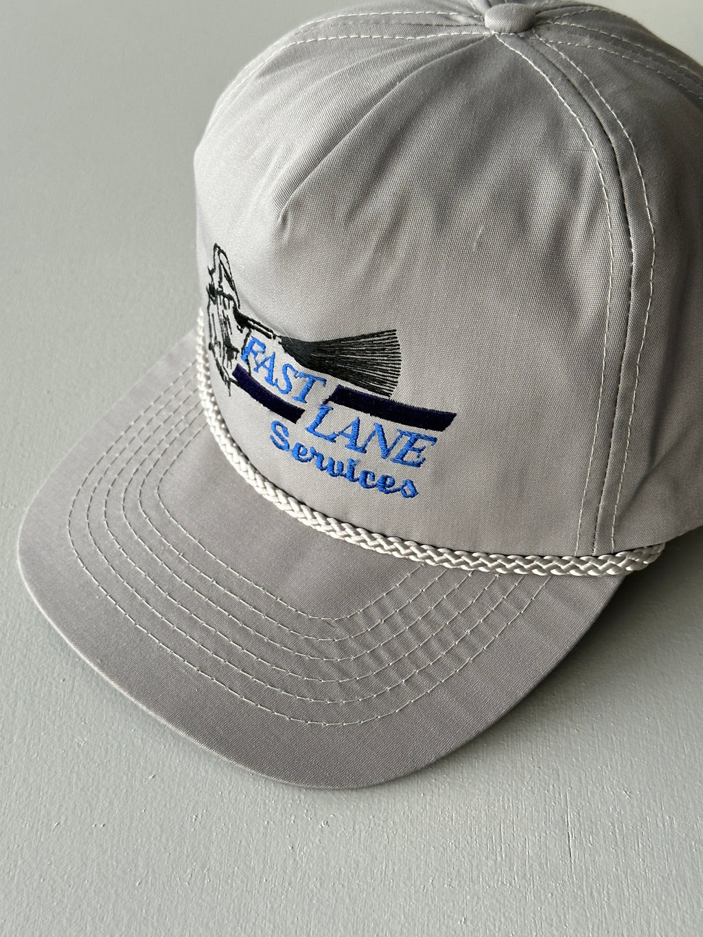 Grey Fast Lane Services 90's Vintage SnapBack Trucker Cap