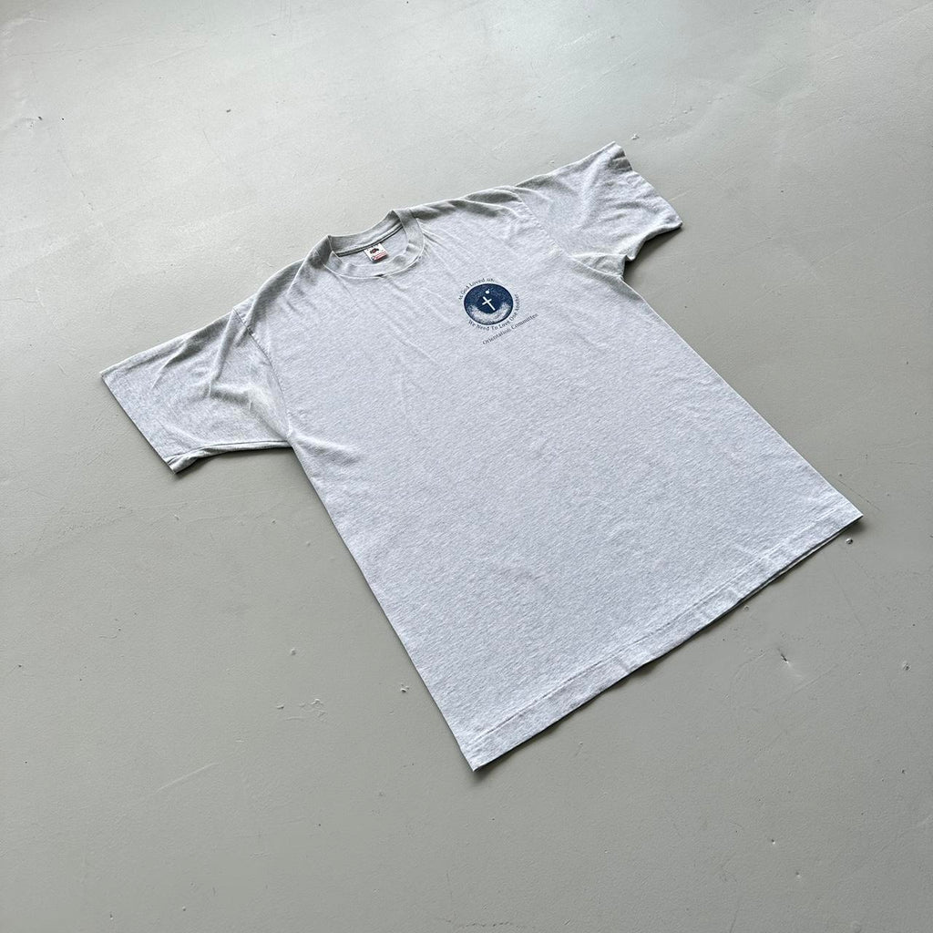 Grey Religious Christian Vintage 90's T-shirt - XL