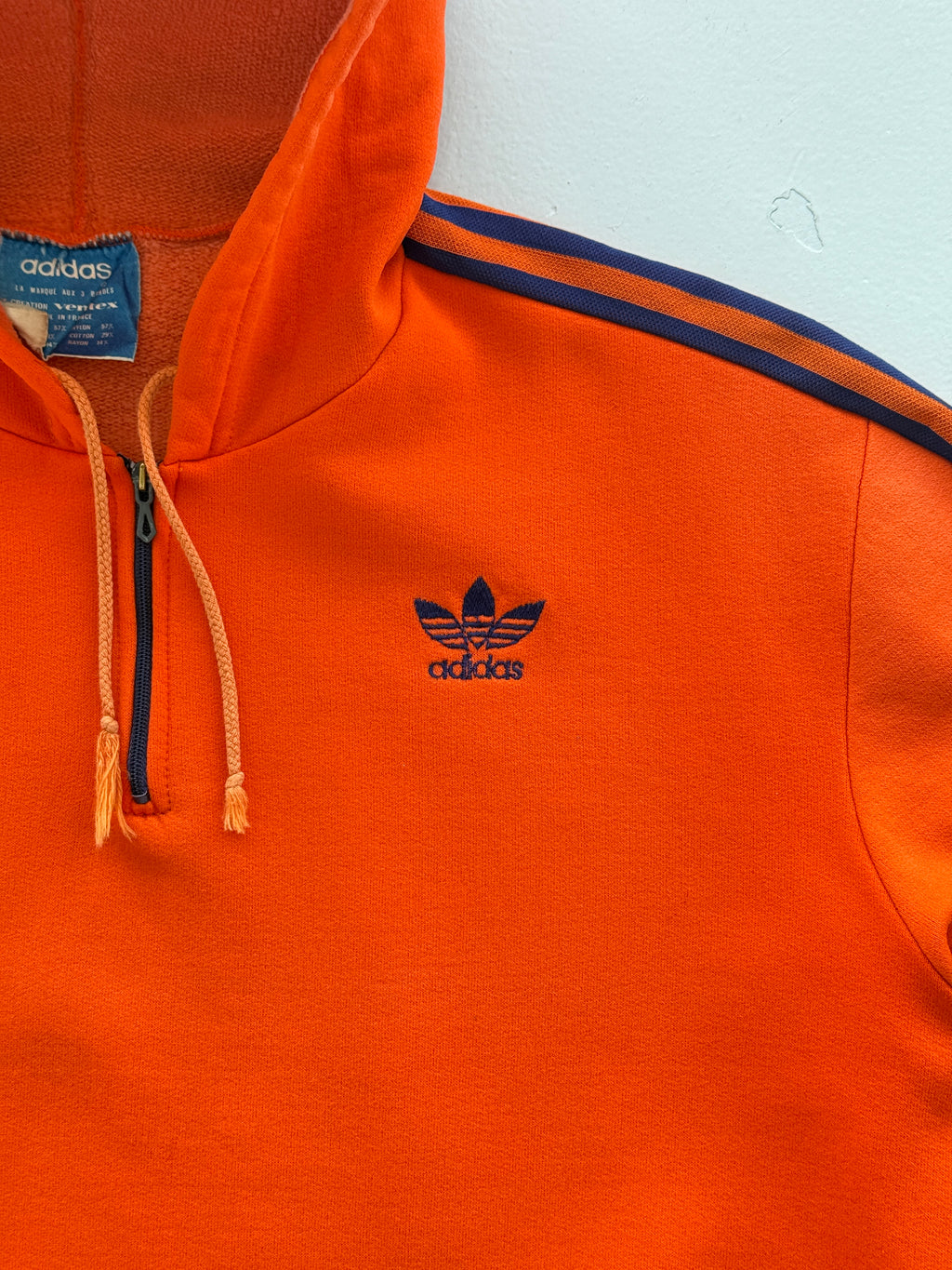 Adidas Ventex Made in France 70's Vintage Pullover Hoodie - Small