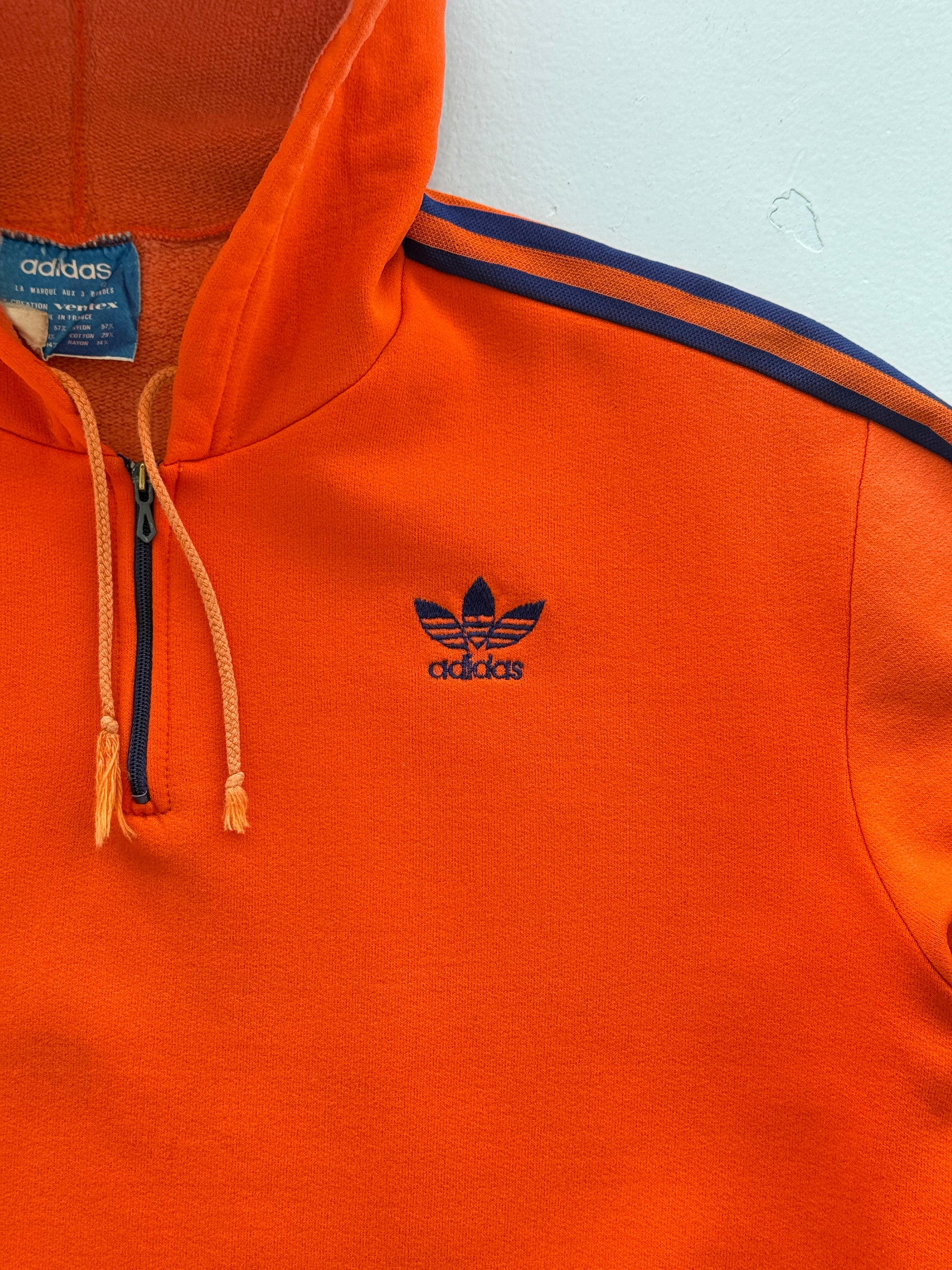 Adidas Ventex Made in France 70's Vintage Pullover Hoodie - Small