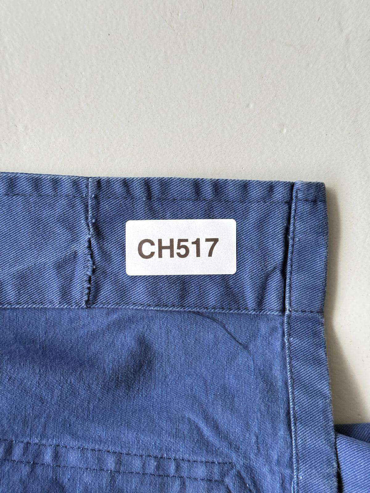 Faded Blue French Vintage 1960's Workwear Chore Jacket CH517 - Medium