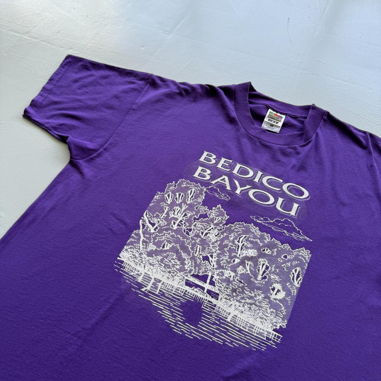 Purple Bedico Bayou Vintage 90s T-shirt - XL
