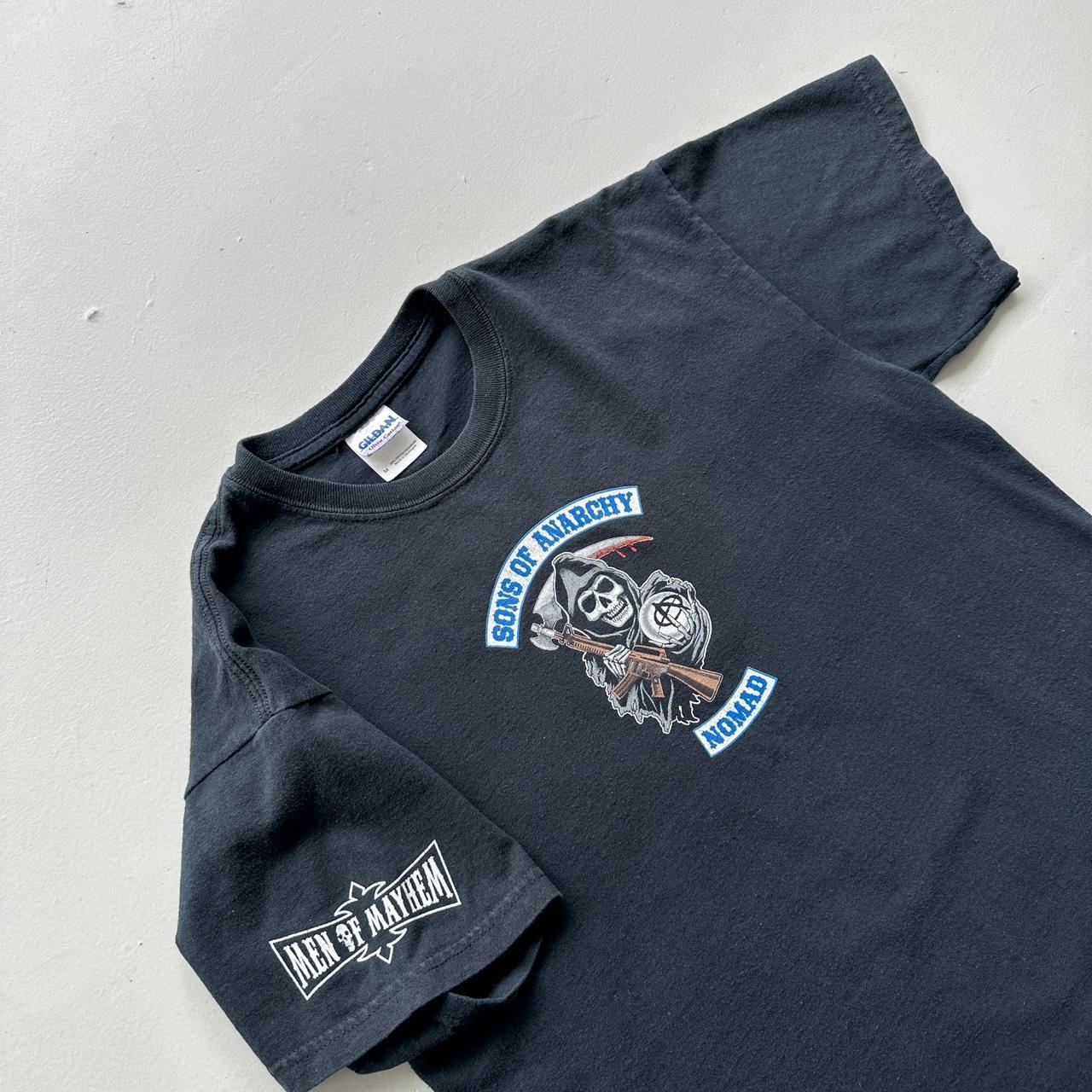 Navy Sons Of Anarchy Biker 00s Vintage T-shirt - Medium