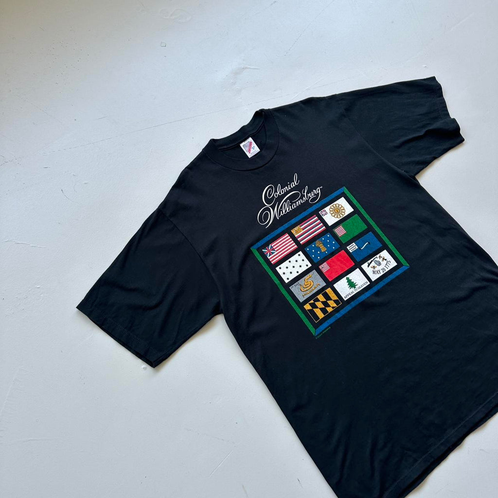 Colonial Williamsburg Black Tourist 90s Vintage T-shirt - XL