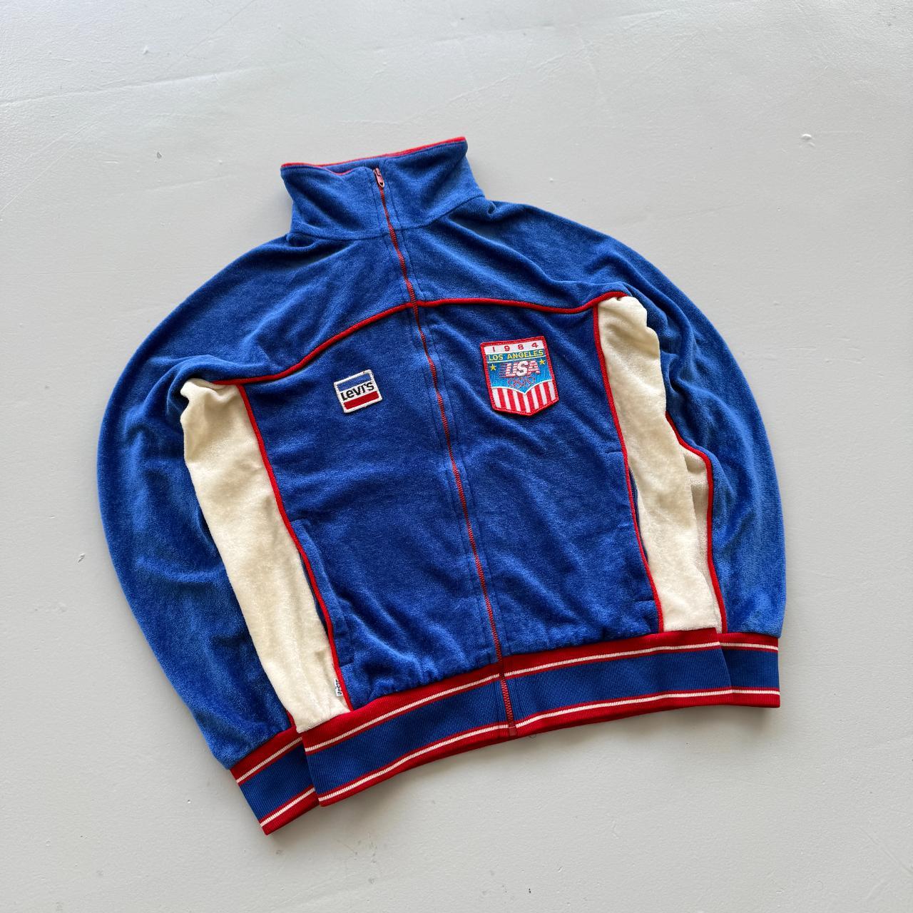 Blue Levi's 1984 Rare Olympics Vintage Lightweight Track Jacket - Small