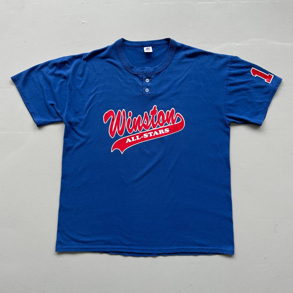 Blue Russell Atheltic Winston Sports Baseball 90s Vintage T-shirt - XL