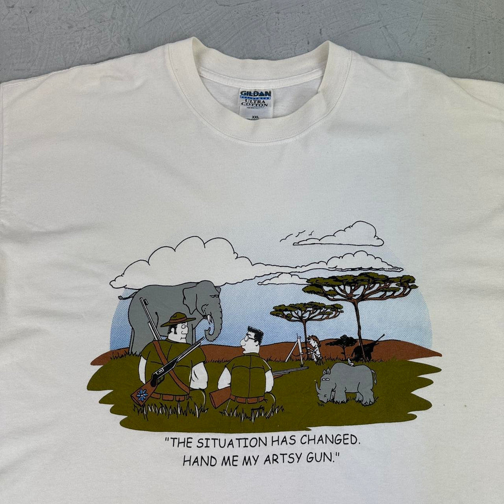 Hunting Novelty Cartoon 90s vintage T-shirt - 2XL