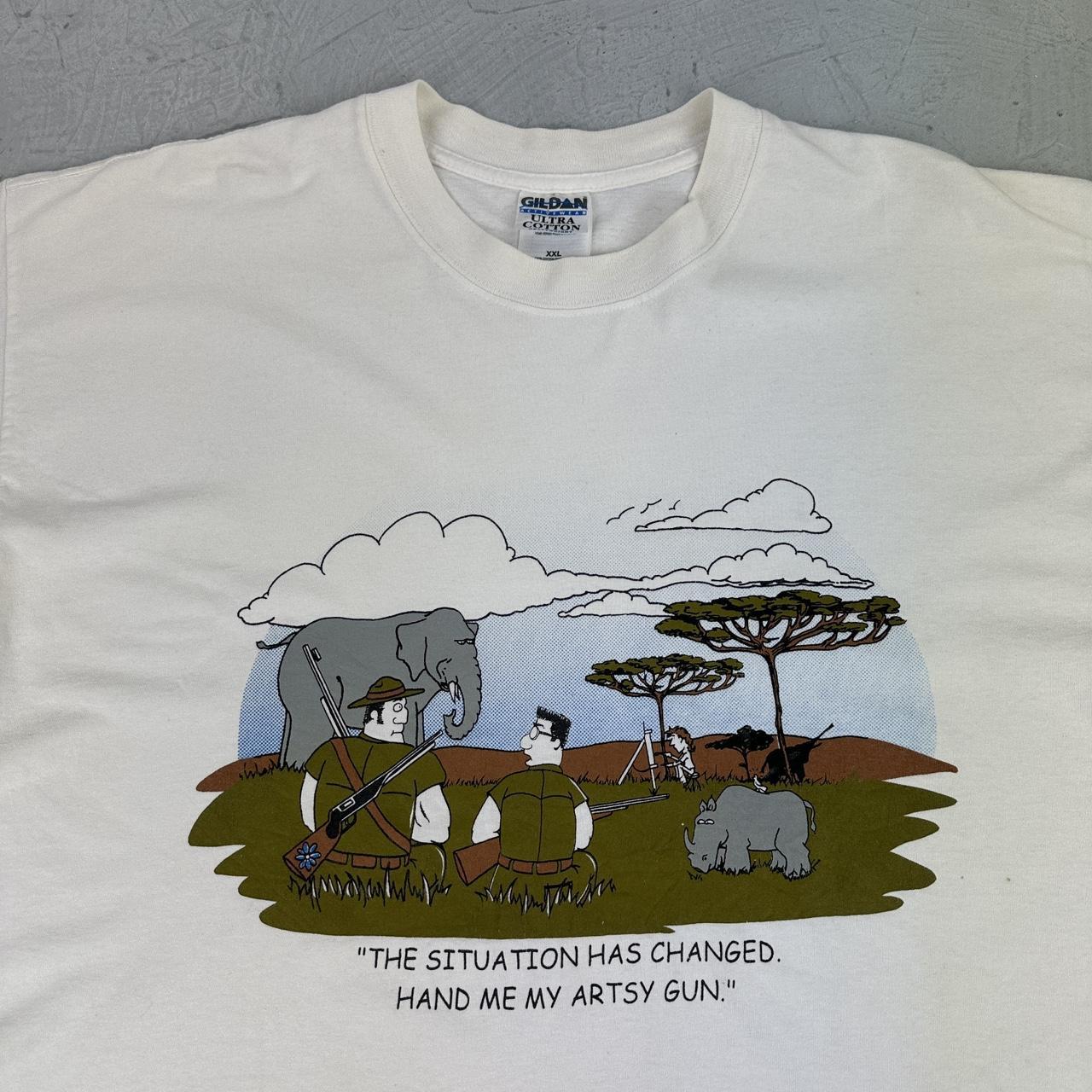 Hunting Novelty Cartoon 90s vintage T-shirt - 2XL