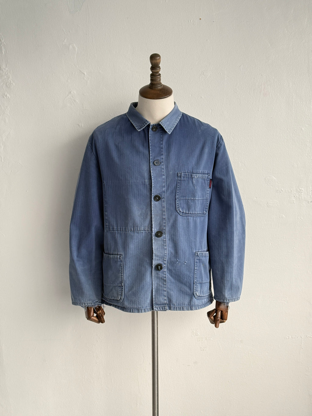 Faded Blue Pionier Vintage Workwear Chore Jacket CH549 - Medium