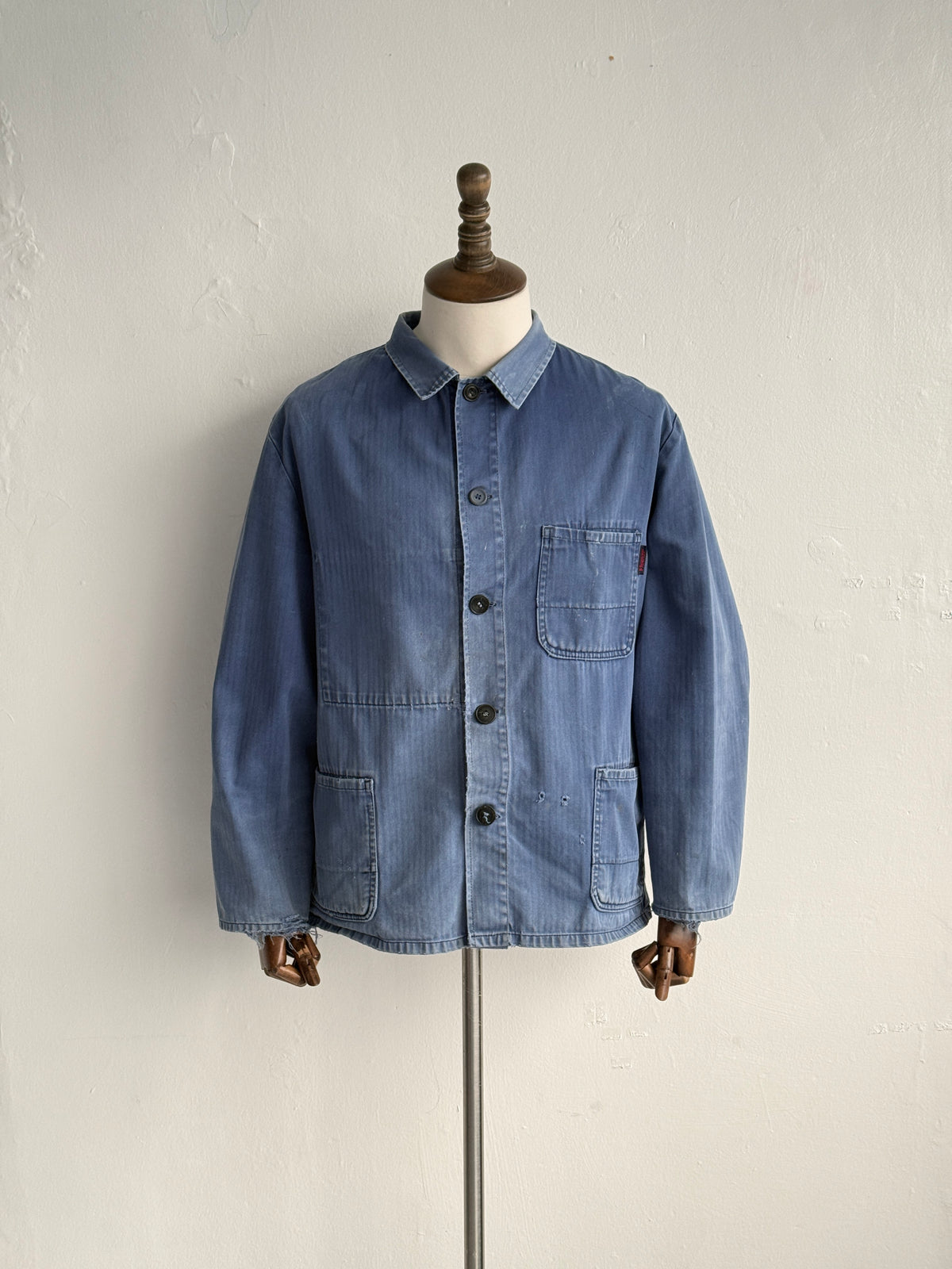 Faded Blue Pionier Vintage Workwear Chore Jacket CH549 - Medium