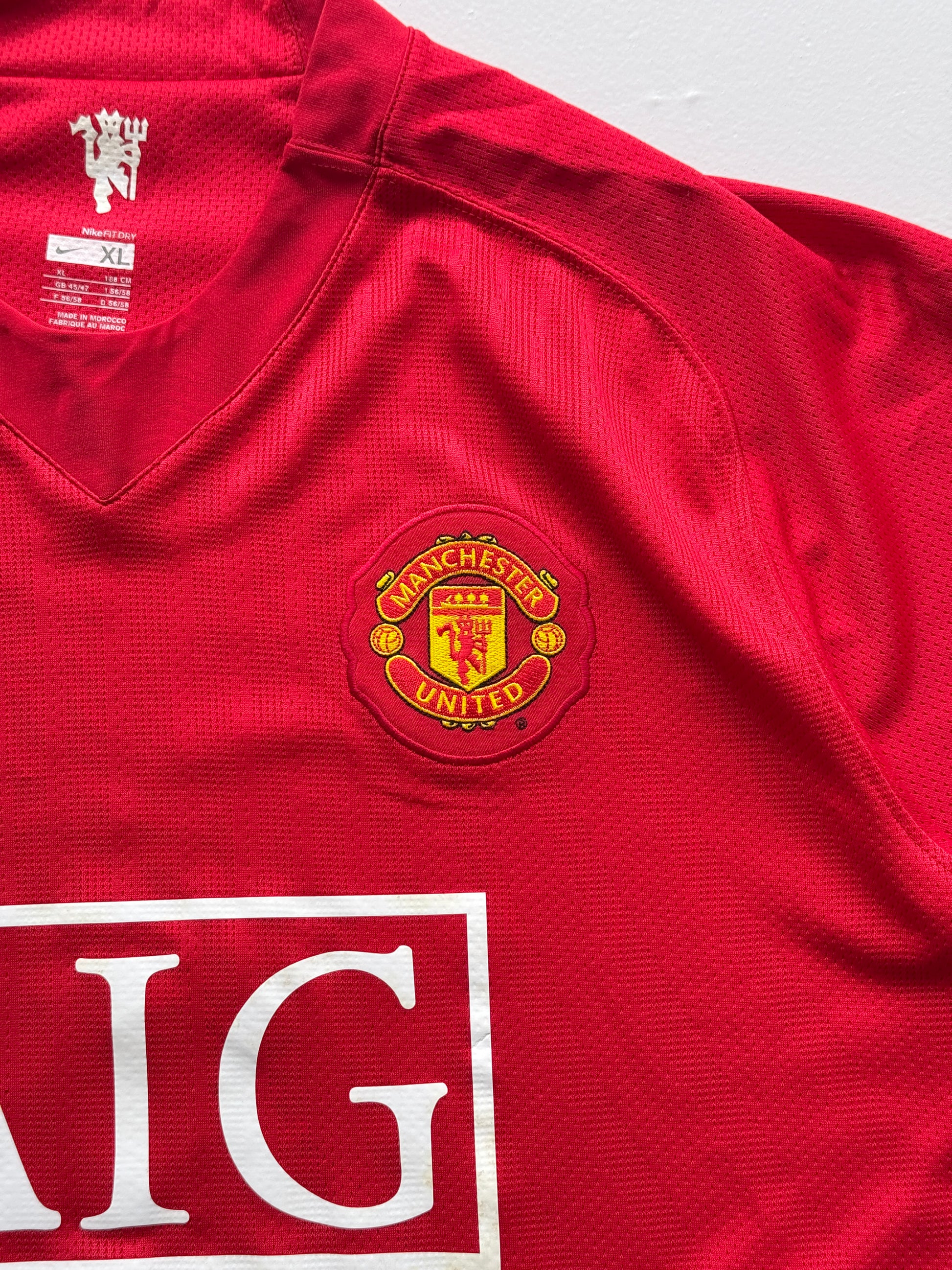 Nike Manchester United Tevez #32 07/08 Home Football Shirt - XL
