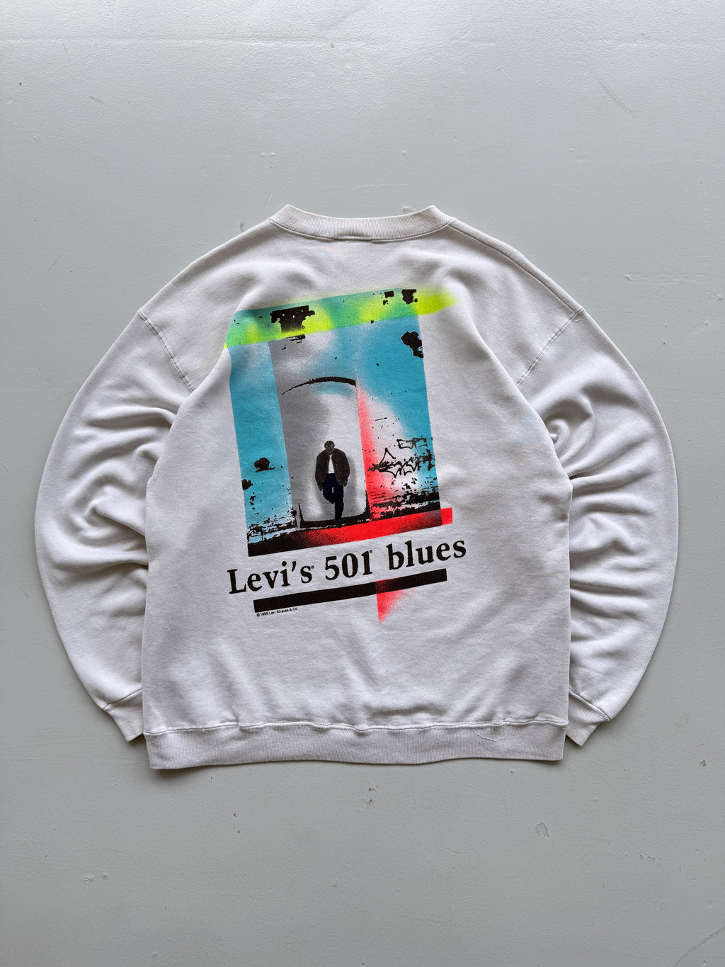 Levi's 501 Blues 80's Vintage Graphic Sweatshirt - Medium