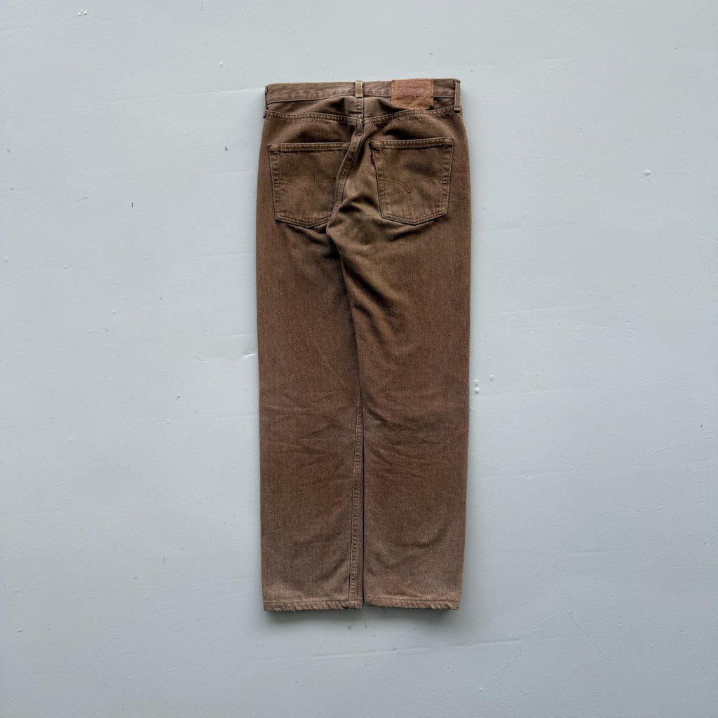 Brown Levi's 501 Denim 90's Vintage Jeans - 28” x 29”