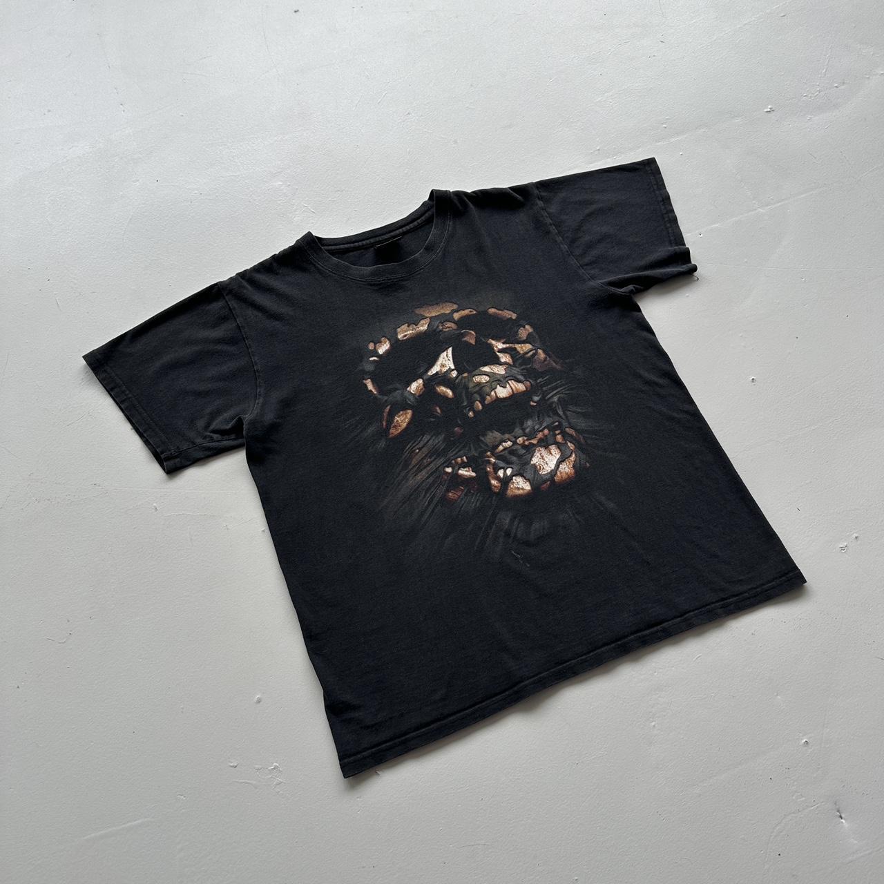 Black Gothic Skull Y2K 00s Vintage T-shirt - Boxy Large