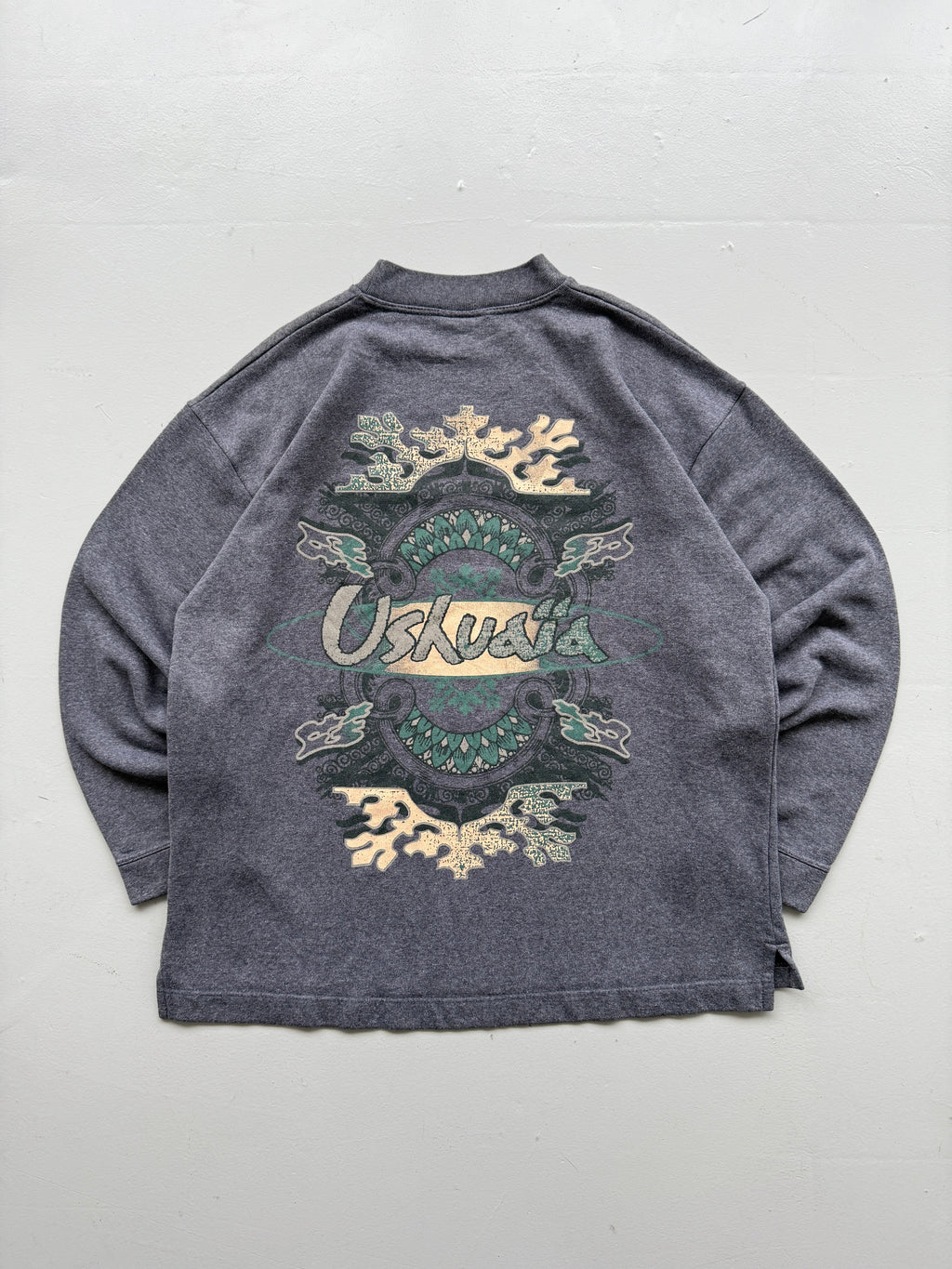 Grey Ushuaia Surf 90's Vintage Surfer Graphic Sweatshirt Jumper - XL