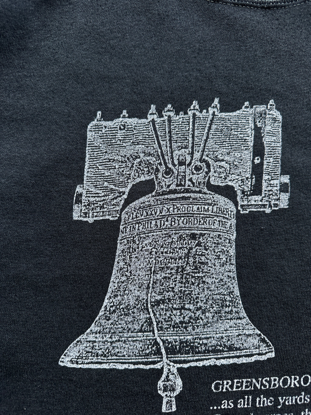 Black Wrangler 90's Vintage Liberty Bell Graphic Sweatshirt - Medium