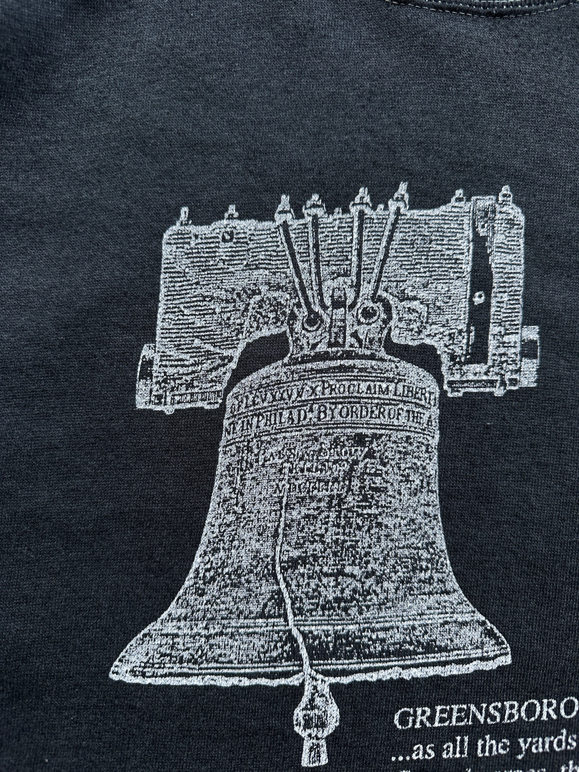 Black Wrangler 90's Vintage Liberty Bell Graphic Sweatshirt - Medium