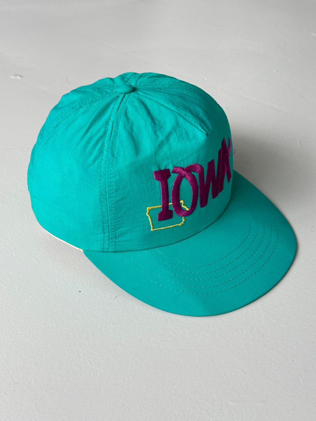 Teal Iowa State 90's Vintage SnapBack Trucker Cap